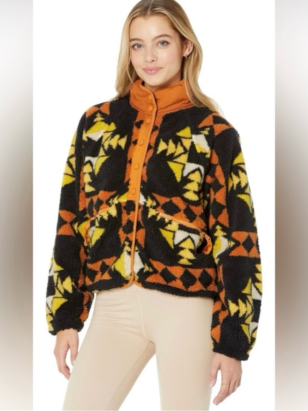 Free People Movement "Hit The Slopes" fleece jacket in Night Sky Combo Size M/L - Picture 9 of 15